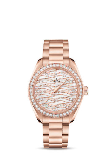Omega Seamaster Aqua Terra 150M Master Chronometer 34 Sedna Gold / Diamond / Wave Diamond / Bracelet